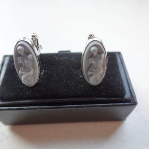 Rare Venus Lava Cameo Nude Cufflinks